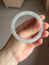 Load image into Gallery viewer, 51mm Certified 100% Natural icy light gray white(灰冰) round cut nephrite jade bangle HN74-9163
