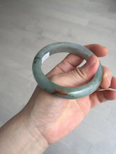 Load image into Gallery viewer, 56.2mm certified Type A 100% Natural green/red/gray/purple (FU LU SHOU) Jadeite Jade bangle BL78-8659
