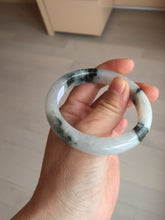 Load image into Gallery viewer, 53.8mm certified Type A 100% Natural light green/white jadeite jade bangle BK100-2343
