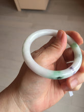 Load image into Gallery viewer, 54.3mm Certified Type A 100% Natural light green purple(春带彩) round cut jadeite Jade bangle AA82-4936

