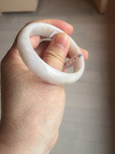 Load image into Gallery viewer, 46-48mm certified Type A 100% Natural light purple/brown/white/black kids oval Jadeite Jade bangle Group F98
