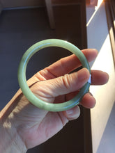 Load image into Gallery viewer, 59mm Certified Type A 100% Natural green gray (油青) round cut jadeite Jade bangle PH261-7140
