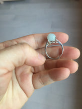 Load image into Gallery viewer, 100% natural type A white four-prong jadeite jade ring PA80
