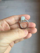 Load image into Gallery viewer, 100% natural type A white four-prong jadeite jade ring PA80
