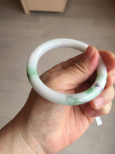 Load image into Gallery viewer, 54.3mm Certified Type A 100% Natural light green purple(春带彩) round cut jadeite Jade bangle AA82-4936
