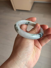 Load image into Gallery viewer, 53.8mm certified Type A 100% Natural light green/white jadeite jade bangle BK100-2343
