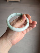 Load image into Gallery viewer, 57.5mm Certified 100% natural Type A green/white jadeite jade bangle BM32-9745
