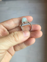 Load image into Gallery viewer, 100% natural type A white four-prong jadeite jade ring PA80
