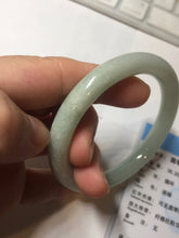 Load image into Gallery viewer, 53.5mm certified 100% natural Type A light green round cut jadeite jade bangle BP161-2771
