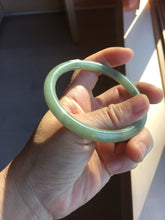 Load image into Gallery viewer, 59mm Certified Type A 100% Natural green gray (油青) round cut jadeite Jade bangle PH261-7140
