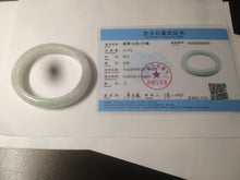 Load image into Gallery viewer, 52mm certified Type A 100% Natural icy light green oval Jadeite Jade bangle AZ45-5053
