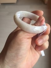 Load image into Gallery viewer, 46-48mm certified Type A 100% Natural light purple/brown/white/black kids oval Jadeite Jade bangle Group F98
