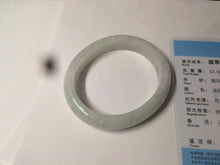 Load image into Gallery viewer, 52mm certified Type A 100% Natural icy light green oval Jadeite Jade bangle AZ45-5053
