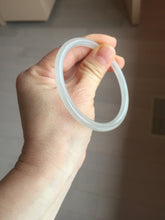 Load image into Gallery viewer, 58.8mm Certified 100% Natural light yellow/gray slim nephrite jade bangle HN72-9229
