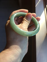 Load image into Gallery viewer, 57.1mm Certified Type A 100% Natural Oily Dark Green Gray Black(油青) Jadeite Jade Bangle PH262-7158
