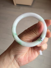 Load image into Gallery viewer, 54.3mm Certified Type A 100% Natural light green purple(春带彩) round cut jadeite Jade bangle AA82-4936
