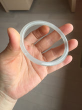 Load image into Gallery viewer, 58.8mm Certified 100% Natural light yellow/gray slim nephrite jade bangle HN72-9229
