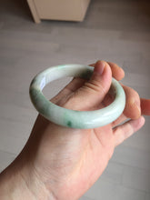 Load image into Gallery viewer, 54.5mm Certified 100% natural Type A sunny green/white jadeite jade bangle BM31-0361
