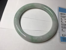 Load image into Gallery viewer, 75.7mm certified Type A 100% Natural sunny green/light green round cut plus size Jadeite Jade bangle AY100-9626
