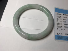 Load image into Gallery viewer, 75.7mm certified Type A 100% Natural sunny green/light green round cut plus size Jadeite Jade bangle AY100-9626
