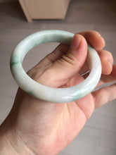 Load image into Gallery viewer, 54.5mm Certified 100% natural Type A sunny green/white jadeite jade bangle BM31-0361

