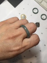 Load image into Gallery viewer, 19mm size 9 100% natural type A green/blue Guatemala jadeite jade band ring group PE125
