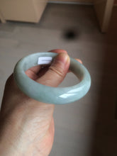 Load image into Gallery viewer, 56.3mm certified 100% natural Type A light green chubby jadeite jade bangle BK24-4402
