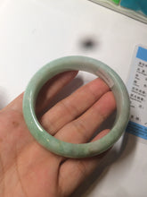 Load image into Gallery viewer, 55.7mm 100% natural Type A sunny green/brown/white jadeite jade bangle AX46-2830
