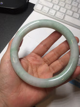 Load image into Gallery viewer, 75.7mm certified Type A 100% Natural sunny green/light green round cut plus size Jadeite Jade bangle AY100-9626

