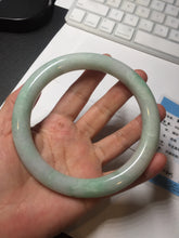 Load image into Gallery viewer, 75.7mm certified Type A 100% Natural sunny green/light green round cut plus size Jadeite Jade bangle AY100-9626
