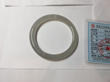 Load image into Gallery viewer, 50.8mm Certified 100% Natural icy white gray with flying snow nephrite jade bangle HN46-9154
