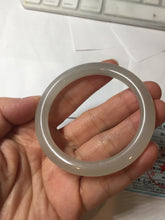 Load image into Gallery viewer, 50.8mm Certified 100% Natural icy white gray with flying snow nephrite jade bangle HN46-9154
