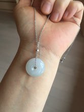 Load image into Gallery viewer, 15-19mm Type A 100% Natural light green purple white Jadeite Safety Guardian Button donuts pendant PH48 Add on item.
