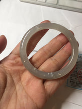 Load image into Gallery viewer, 50.8mm Certified 100% Natural icy white gray with flying snow nephrite jade bangle HN46-9154
