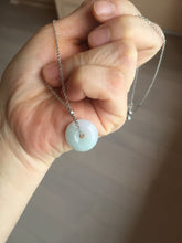 Load image into Gallery viewer, 15-19mm Type A 100% Natural light green purple white Jadeite Safety Guardian Button donuts pendant PH48 Add on item.
