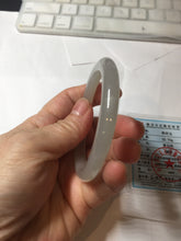 Load image into Gallery viewer, 50.8mm Certified 100% Natural icy white gray with flying snow nephrite jade bangle HN46-9154
