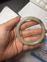 Load image into Gallery viewer, 53.5mm Certified type A 100% Natural green dark green floating seaweed round cut Jadeite bangle PC140-6615
