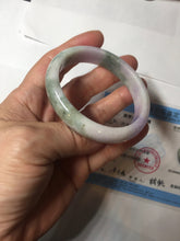 Load image into Gallery viewer, 50mm certified  100% natural Type A brown green/purple oval  jadeite jade bangle PB161-1095
