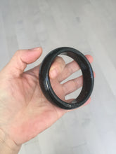 Load image into Gallery viewer, 60mm 100% Natural dark green/black meteorite Stellar Night sky broad style nephrite Jade bangle HF115-1247
