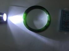 Load image into Gallery viewer, 60mm certified 100% Natural dark green/black round cut nephrite (碧玉)  bangle HN63-9160
