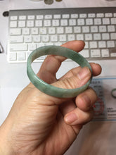 Load image into Gallery viewer, 54mm certified Type A 100% Natural light green thin style Jadeite jade bangle PJ128-0201
