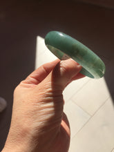 Load image into Gallery viewer, 51.3mm Certified Type A 100% Natural Light Green/Blue/Gray With Flying Snow Guatemala Jadeite Bangle PH264-1248
