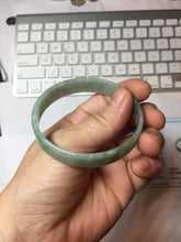 Load image into Gallery viewer, 54mm certified Type A 100% Natural light green thin style Jadeite jade bangle PJ128-0201
