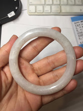 Load image into Gallery viewer, 56mm Certified Type A 100% Natural light purple white round cut Jadeite bangle BS128-4024

