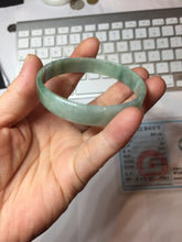 Load image into Gallery viewer, 54mm certified Type A 100% Natural light green thin style Jadeite jade bangle PJ128-0201
