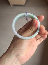 Load image into Gallery viewer, 51.8mm Certified type A 100% Natural green/purple Jadeite Jade square bangle F111-7277

