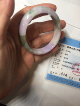 Load image into Gallery viewer, 50mm certified  100% natural Type A brown green/purple oval  jadeite jade bangle PB161-1095
