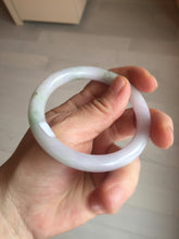 Load image into Gallery viewer, 54.3mm Certified Type A 100% Natural light green purple round cut jadeite Jade bangle E138-4942

