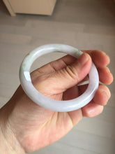 Load image into Gallery viewer, 54.3mm Certified Type A 100% Natural light green purple round cut jadeite Jade bangle E138-4942
