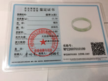 Load image into Gallery viewer, 51mm certified Type A 100% Natural light green thin style Jadeite jade bangle PJ129-0199
